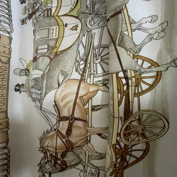 Hermès Attelages A Quatre Silk Scarf. - Picture 13 of 16